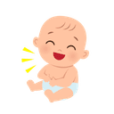 adorable baby smiling with joy