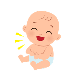 adorable baby smiling with joy