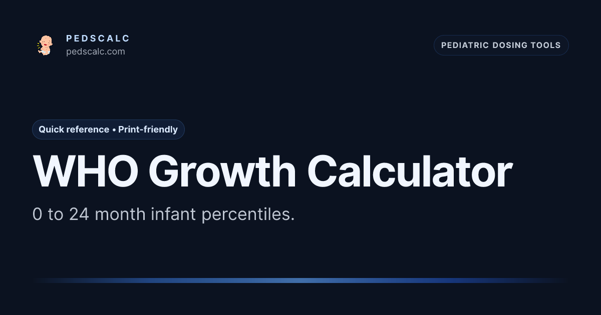 WHO growth calculator 0 to 24 months