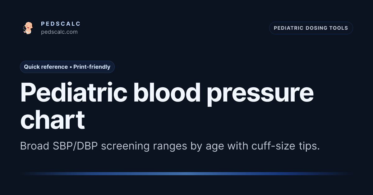 Pediatric blood pressure chart by age